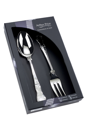 Classic Kings Serving Spoon & Fork Set